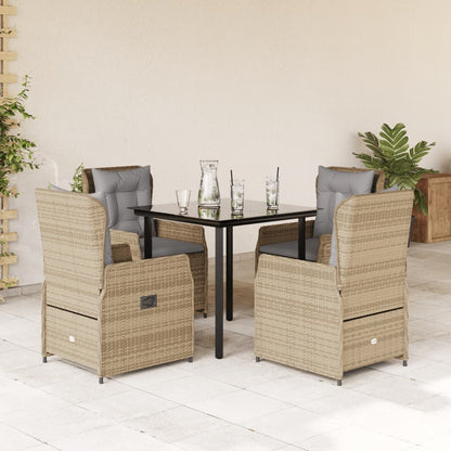5-Delige Tuinset Met Kussens Poly Rattan