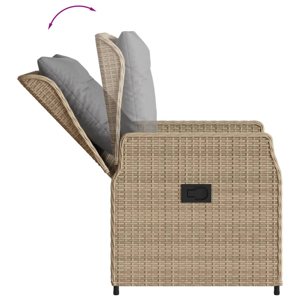 5-Delige Tuinset Met Kussens Poly Rattan