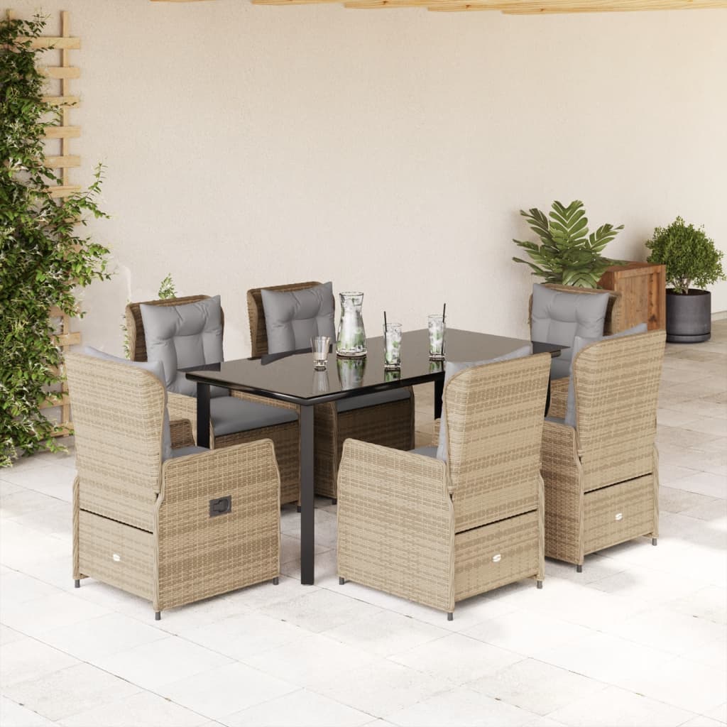 5-Delige Tuinset Met Kussens Poly Rattan