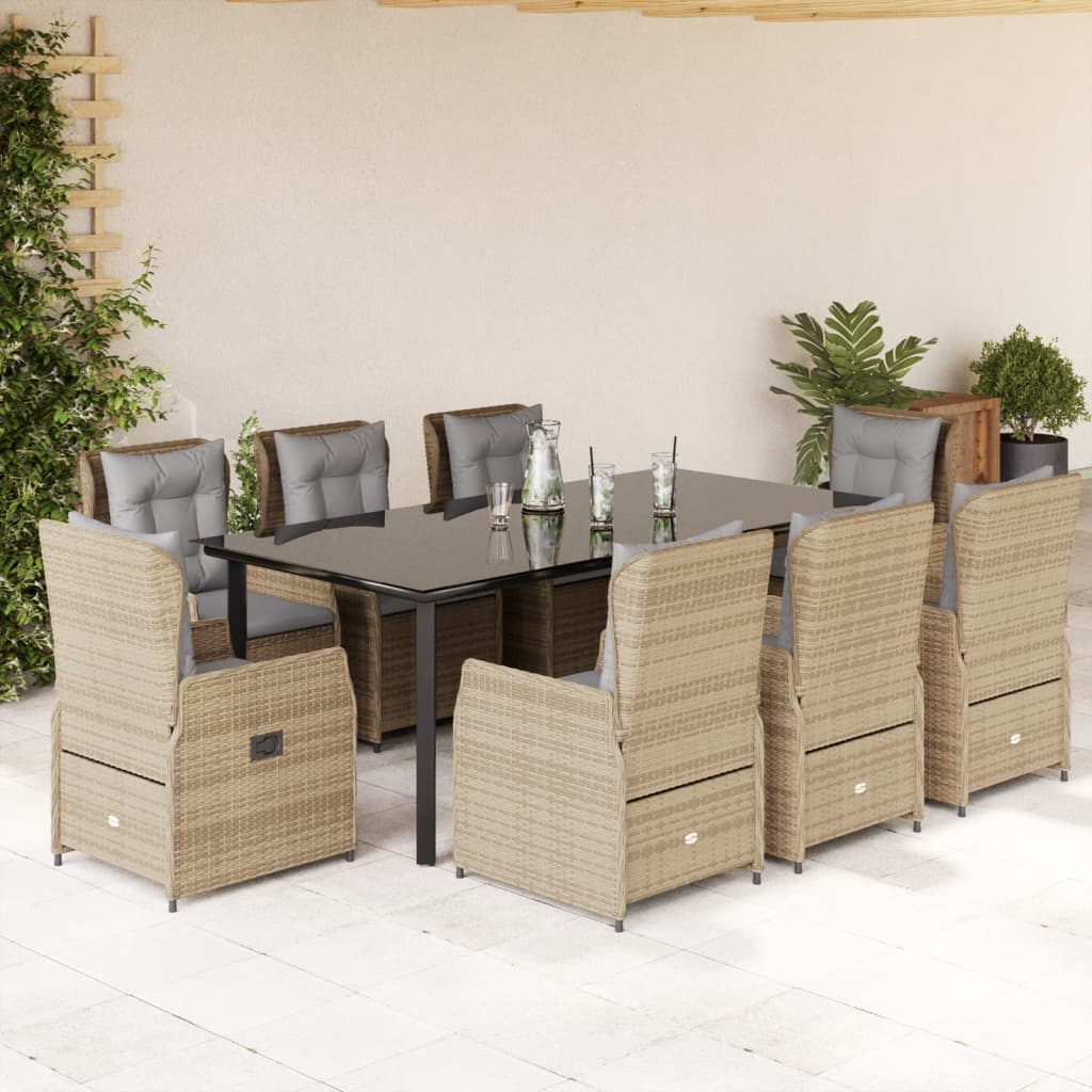 5-Delige Tuinset Met Kussens Poly Rattan