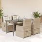 7-Delige Tuinset Met Kussens Poly Rattan
