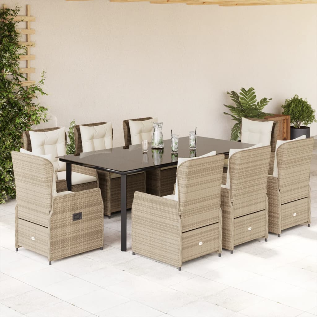 5-Delige Tuinset Met Kussens Poly Rattan