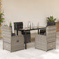5-Delige Tuinset Met Kussens Poly Rattan