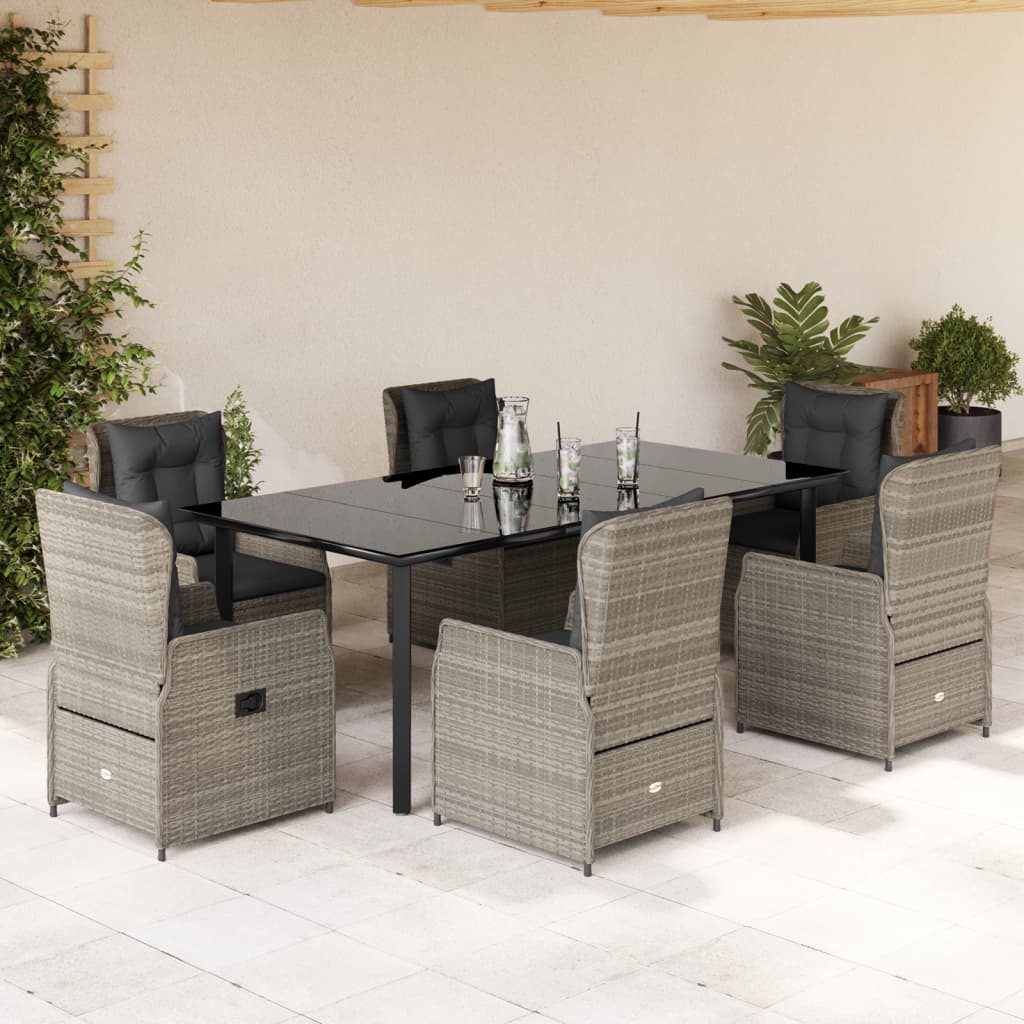 5-Delige Tuinset Met Kussens Poly Rattan