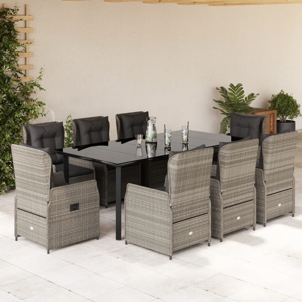 5-Delige Tuinset Met Kussens Poly Rattan