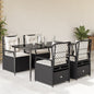 5-Delige Tuinset Met Kussens Poly Rattan