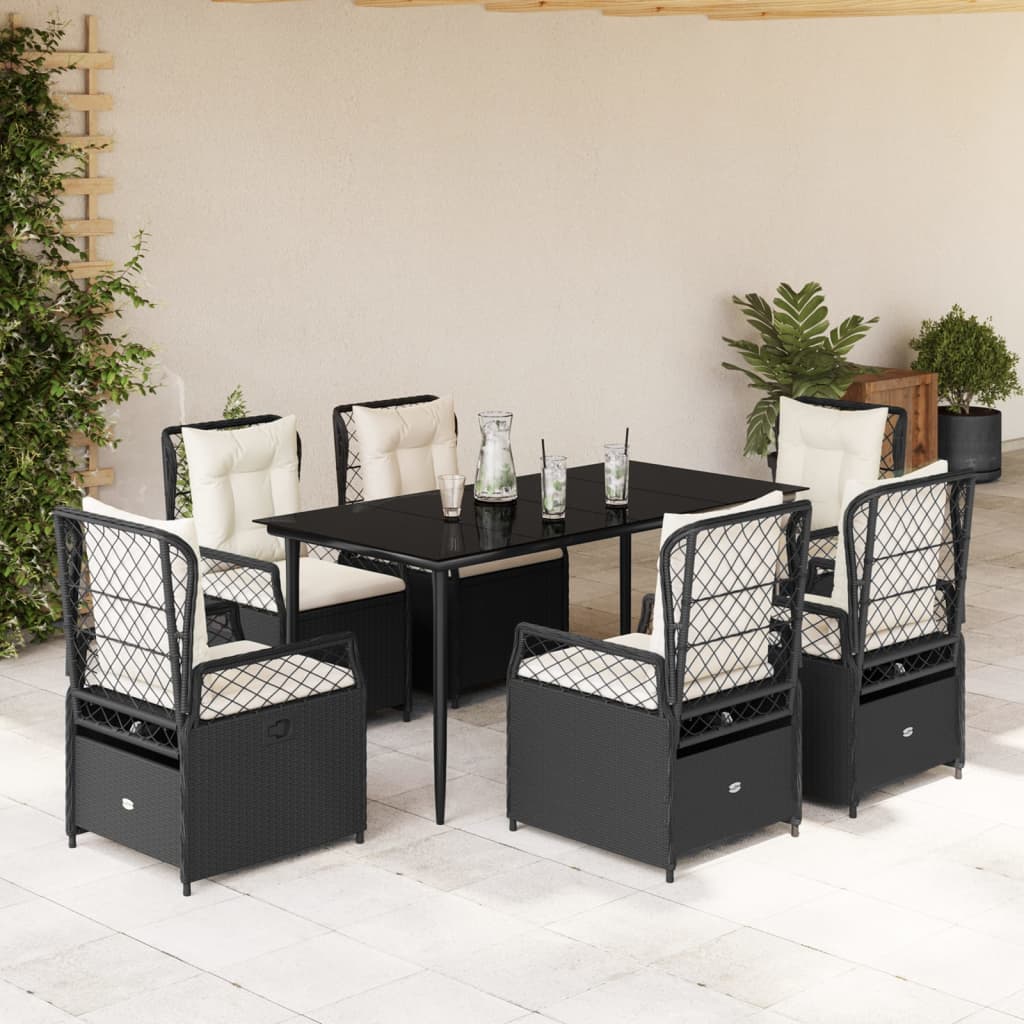 5-Delige Tuinset Met Kussens Poly Rattan