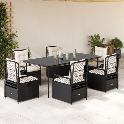 5-Delige Tuinset Met Kussens Poly Rattan