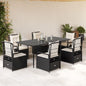 5-Delige Tuinset Met Kussens Poly Rattan
