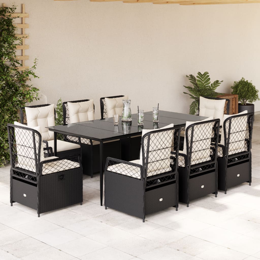 5-Delige Tuinset Met Kussens Poly Rattan
