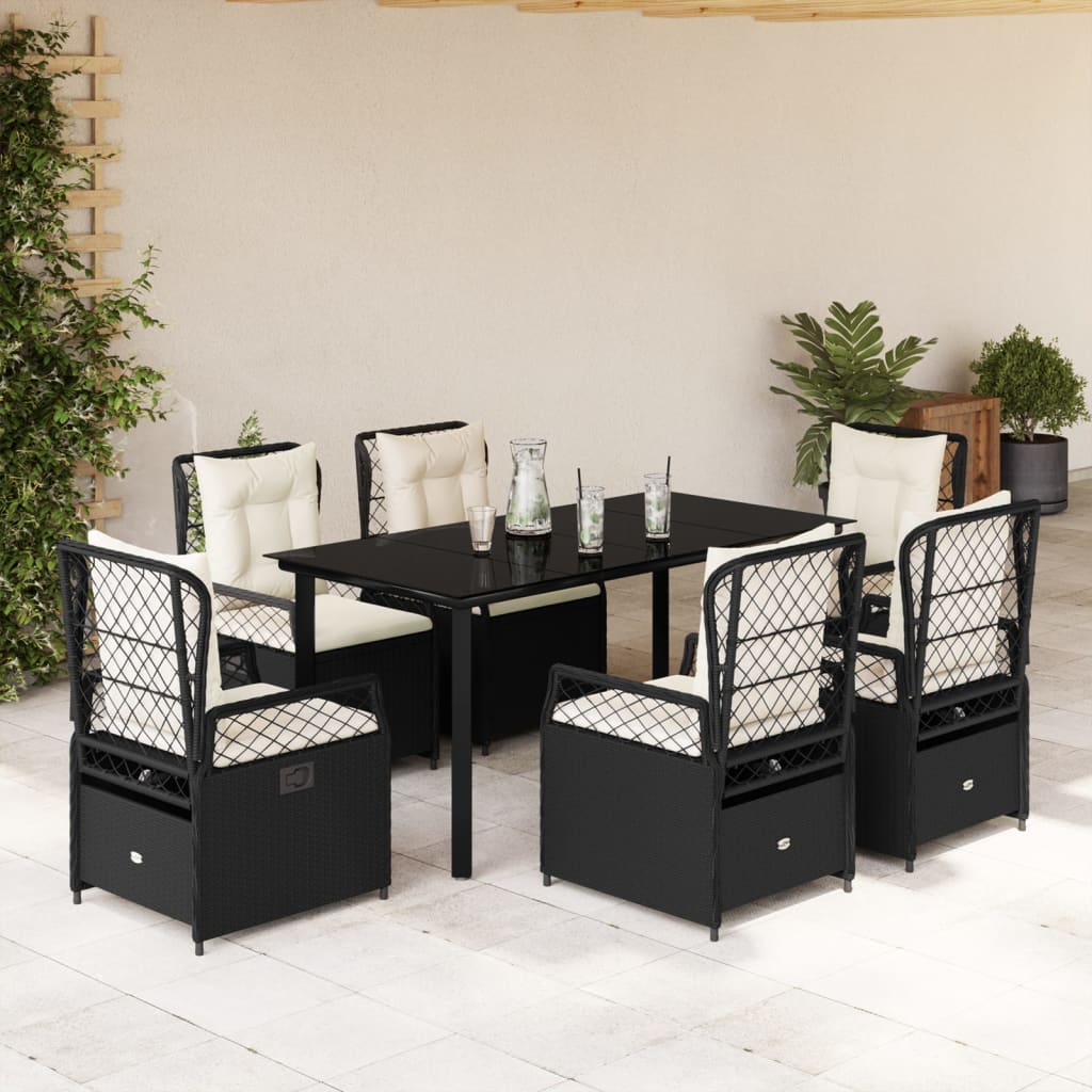 5-Delige Tuinset Met Kussens Poly Rattan