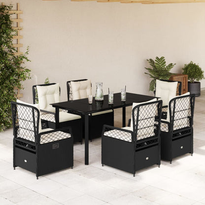 5-Delige Tuinset Met Kussens Poly Rattan