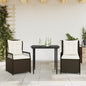 5-Delige Tuinset Met Kussens Poly Rattan