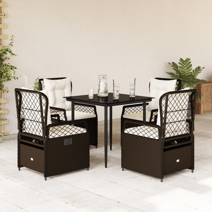 5-Delige Tuinset Met Kussens Poly Rattan