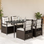 5-Delige Tuinset Met Kussens Poly Rattan