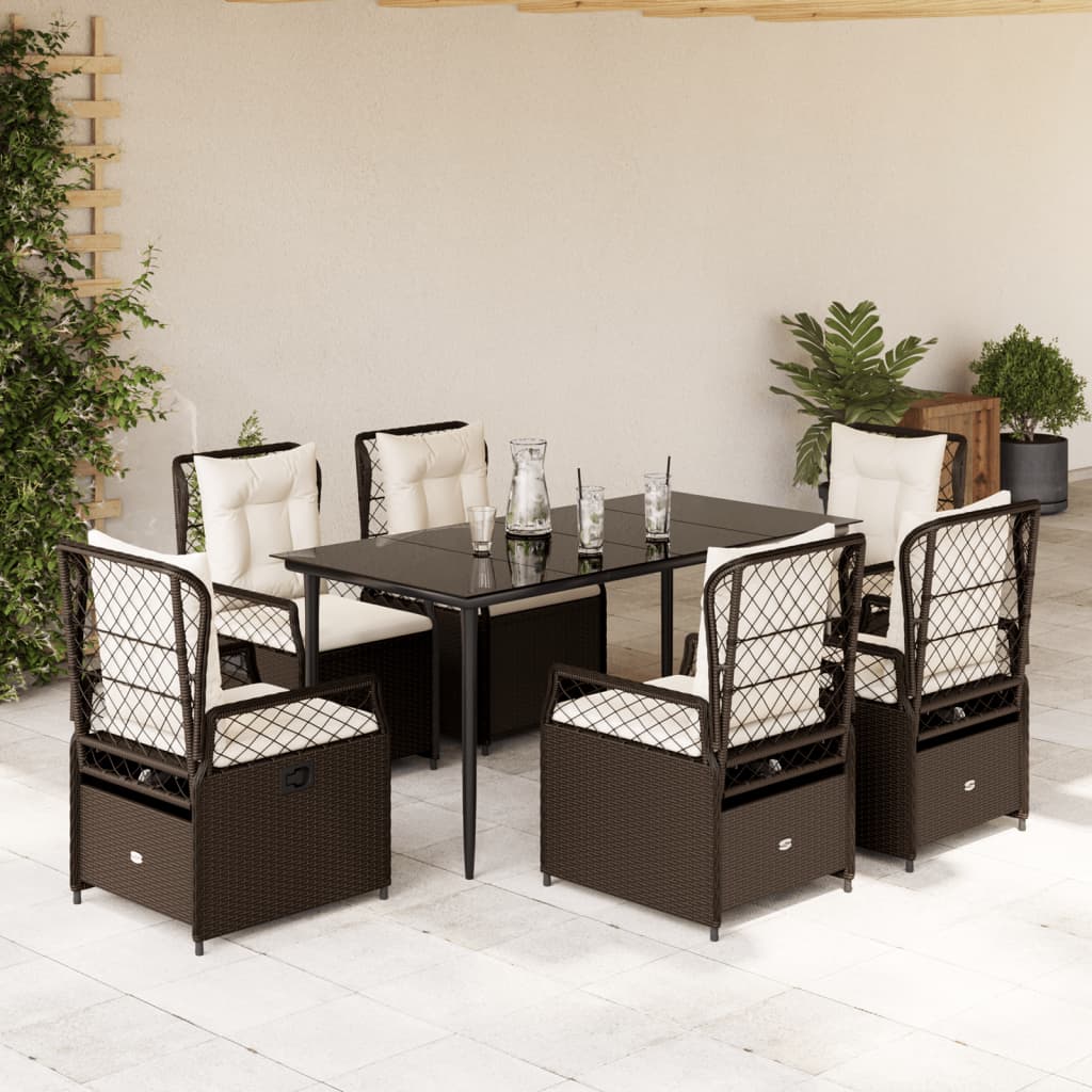 5-Delige Tuinset Met Kussens Poly Rattan
