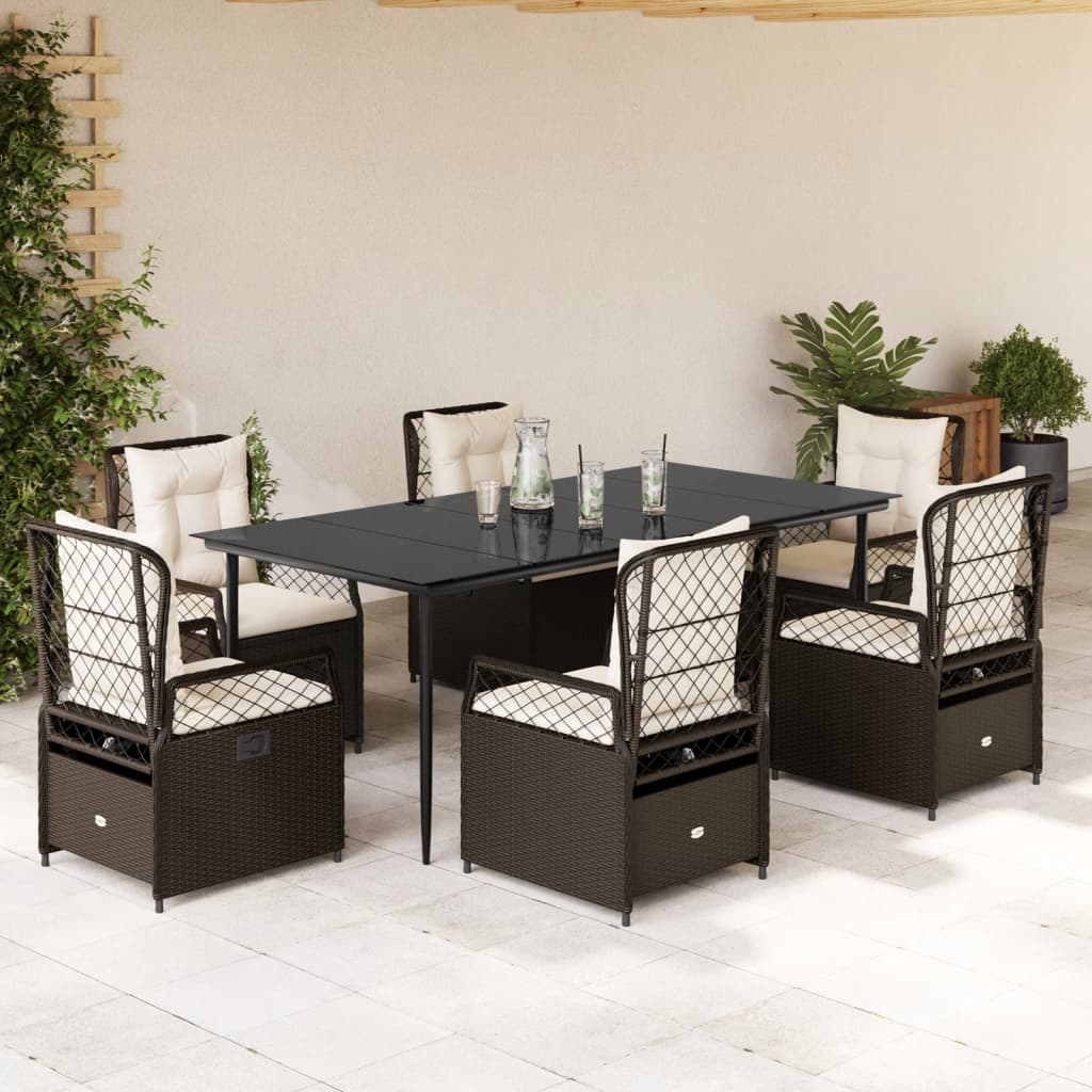 5-Delige Tuinset Met Kussens Poly Rattan