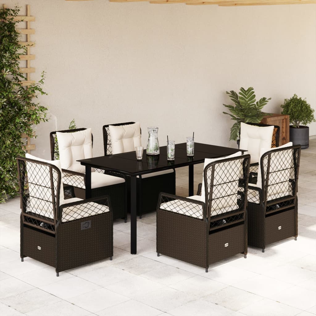 5-Delige Tuinset Met Kussens Poly Rattan