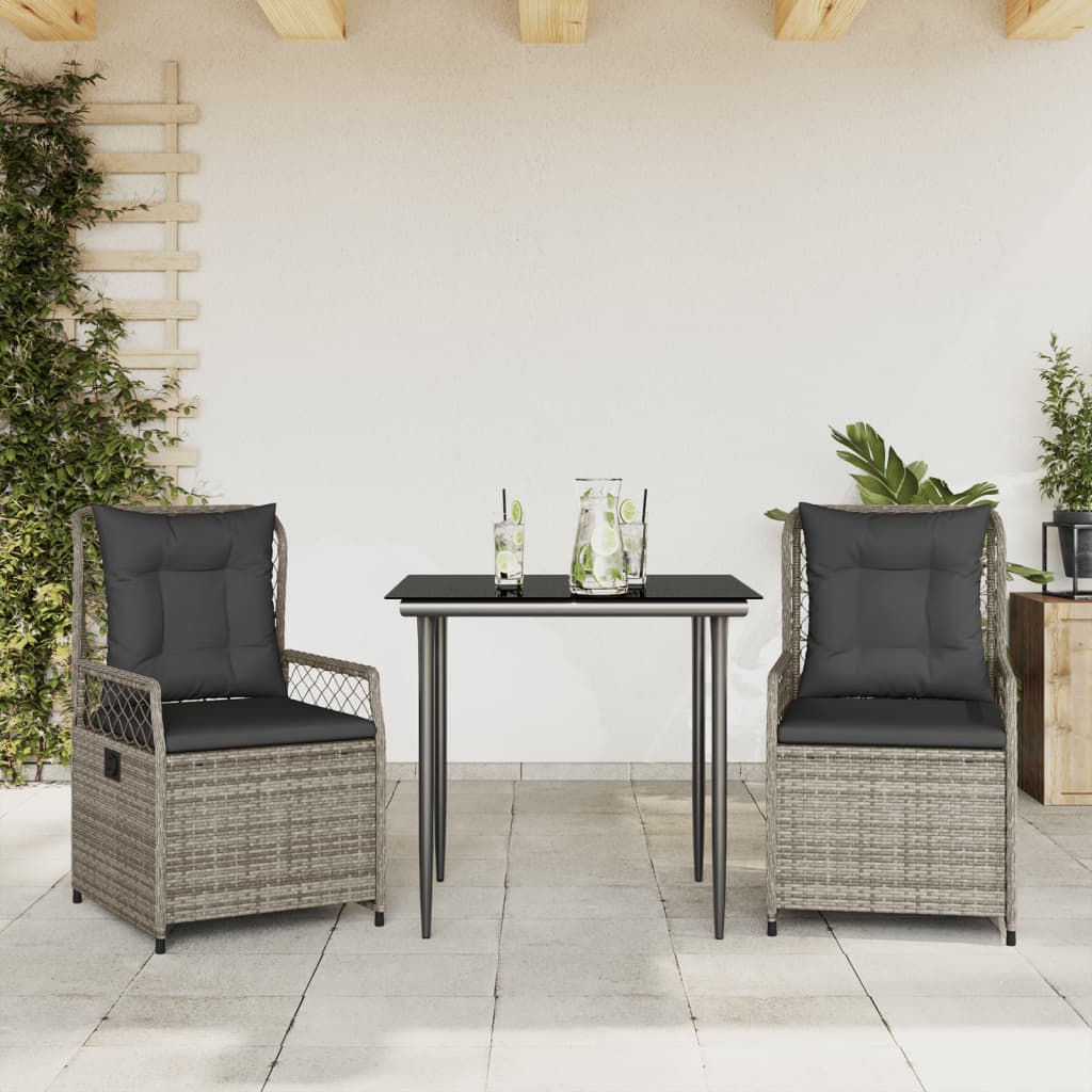 5-Delige Tuinset Met Kussens Poly Rattan