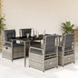5-Delige Tuinset Met Kussens Poly Rattan