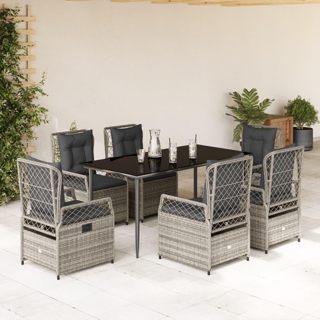 5-Delige Tuinset Met Kussens Poly Rattan
