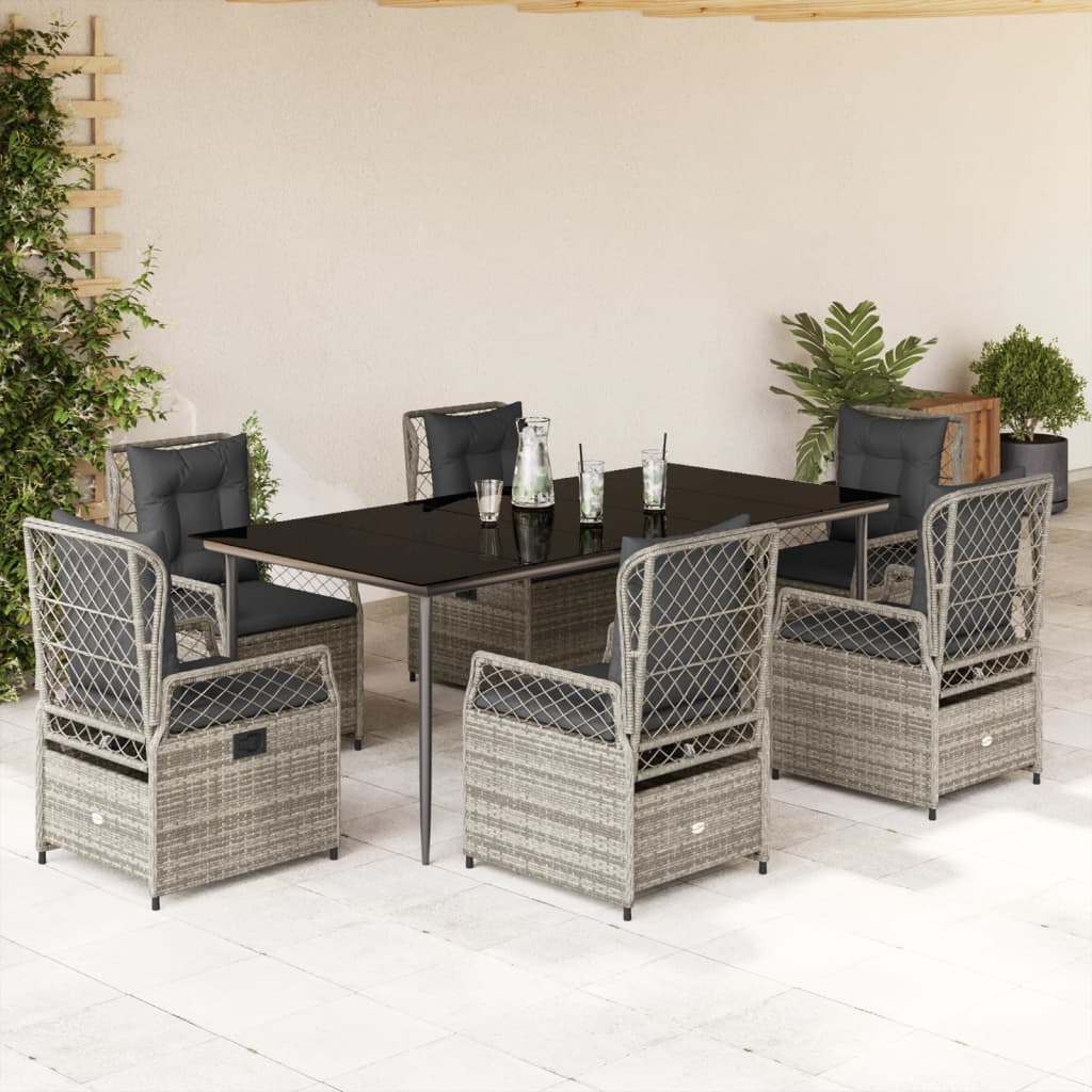 5-Delige Tuinset Met Kussens Poly Rattan