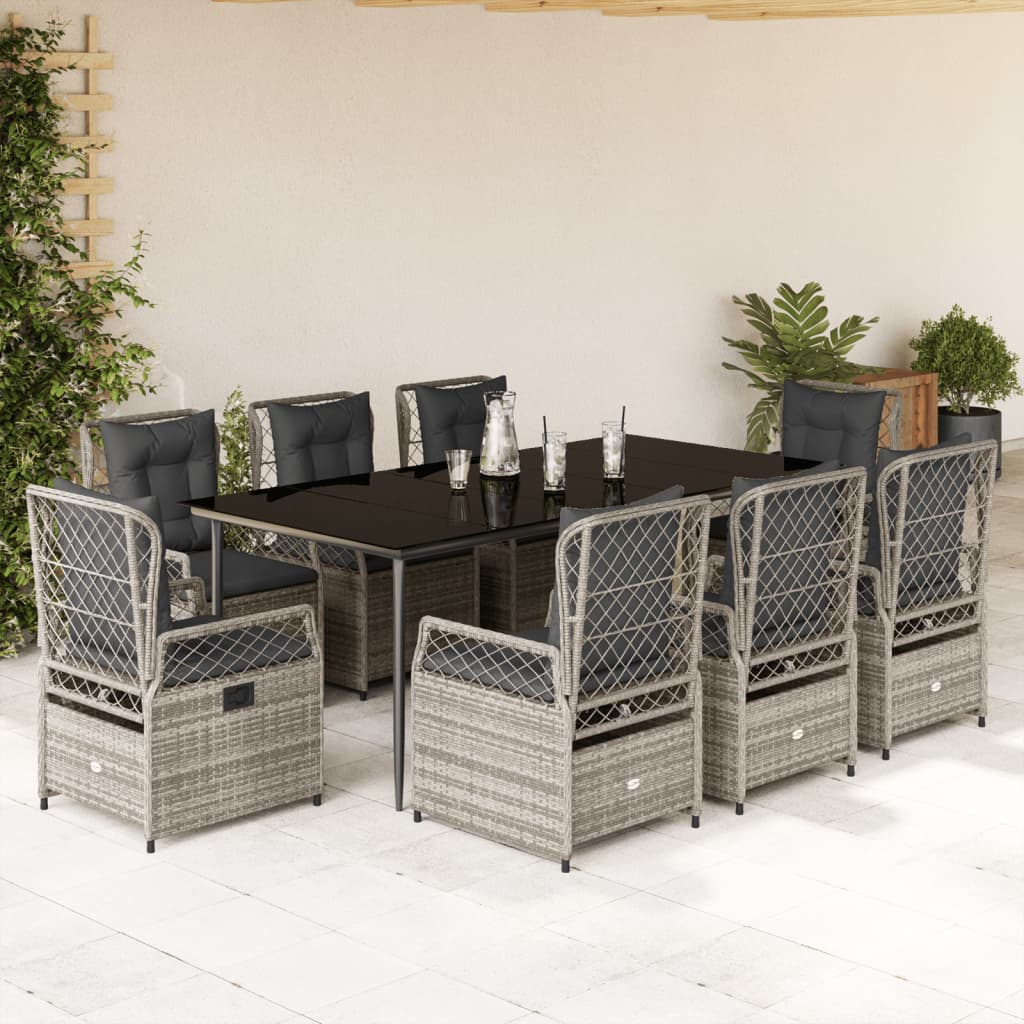 5-Delige Tuinset Met Kussens Poly Rattan