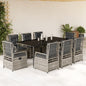 5-Delige Tuinset Met Kussens Poly Rattan