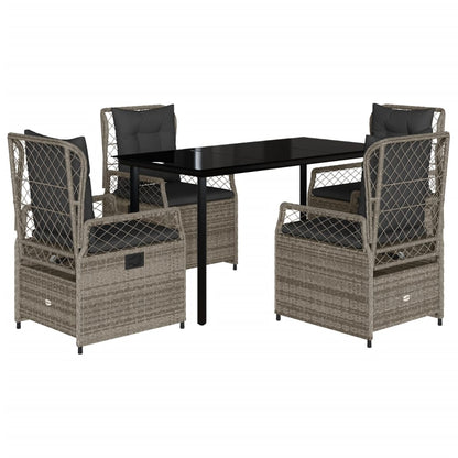 5-Delige Tuinset Met Kussens Poly Rattan