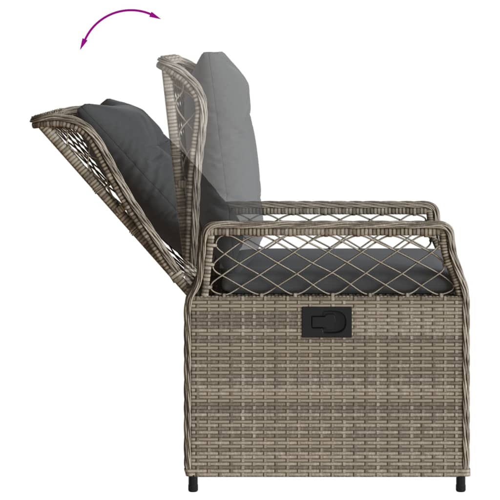 5-Delige Tuinset Met Kussens Poly Rattan