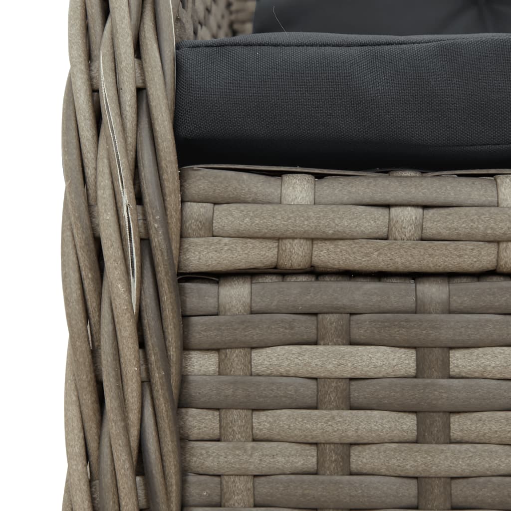 5-Delige Tuinset Met Kussens Poly Rattan
