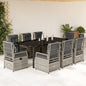 5-Delige Tuinset Met Kussens Poly Rattan