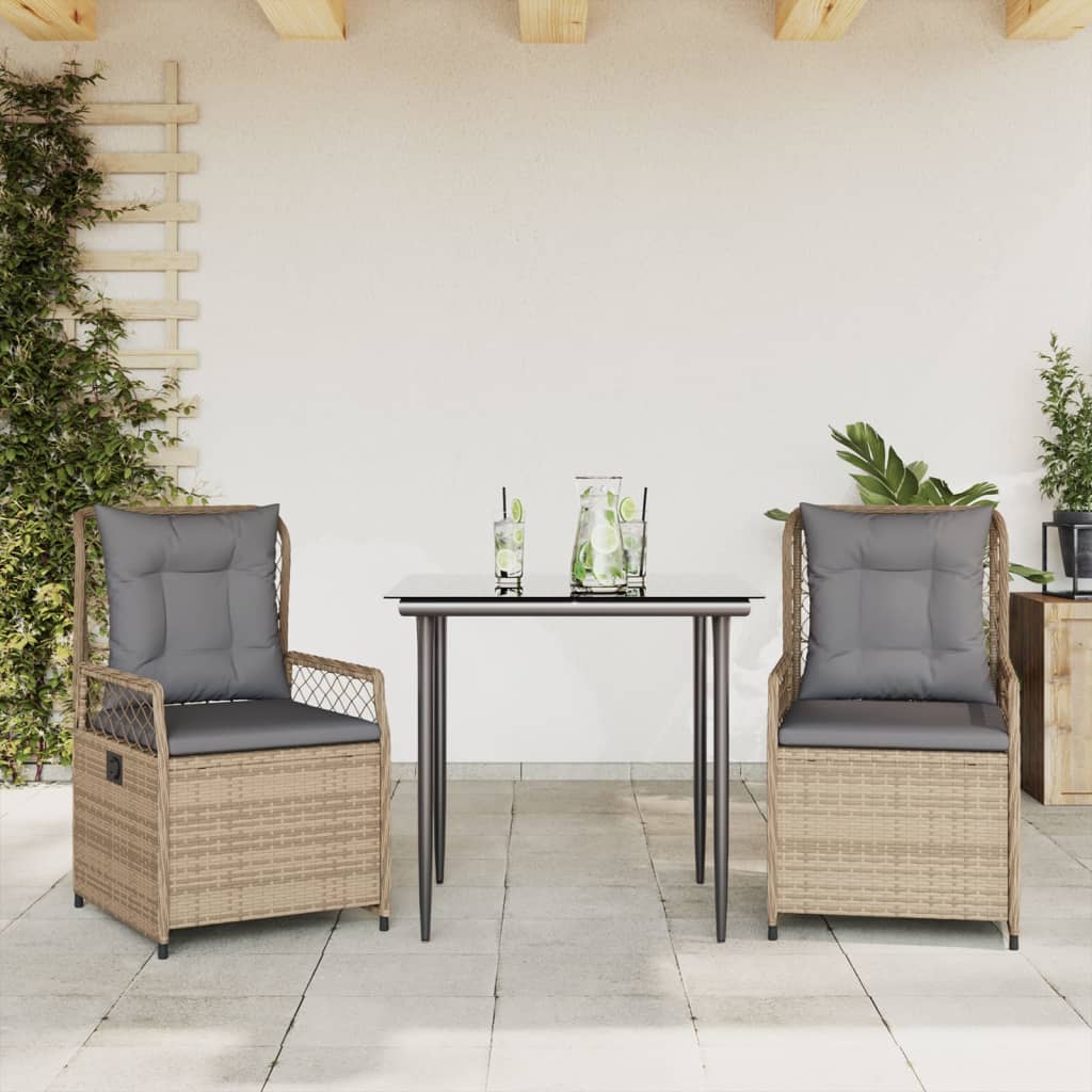 5-Delige Tuinset Met Kussens Poly Rattan