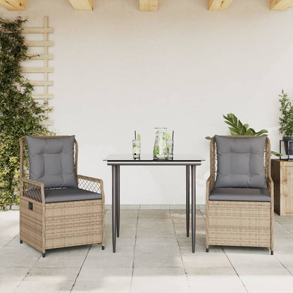 5-Delige Tuinset Met Kussens Poly Rattan