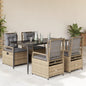 5-Delige Tuinset Met Kussens Poly Rattan