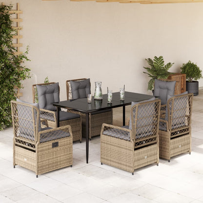 5-Delige Tuinset Met Kussens Poly Rattan