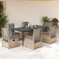5-Delige Tuinset Met Kussens Poly Rattan