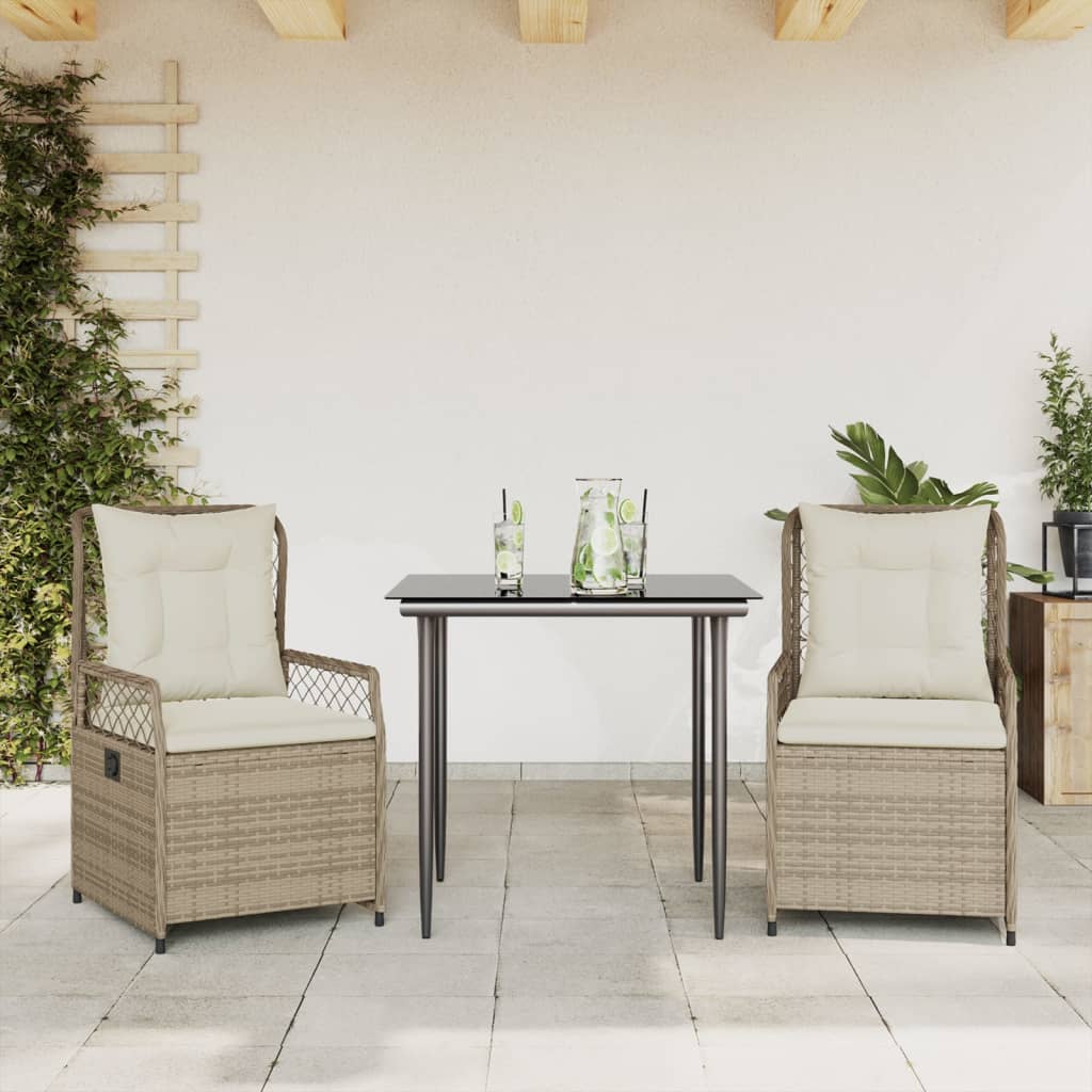 5-Delige Tuinset Met Kussens Poly Rattan