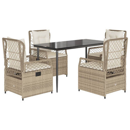 5-Delige Tuinset Met Kussens Poly Rattan