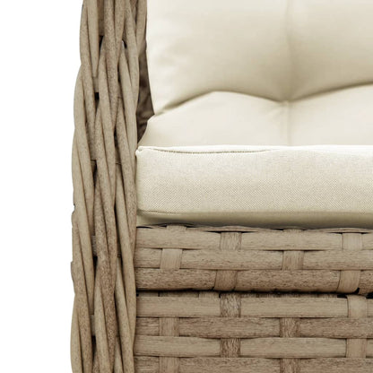 5-Delige Tuinset Met Kussens Poly Rattan