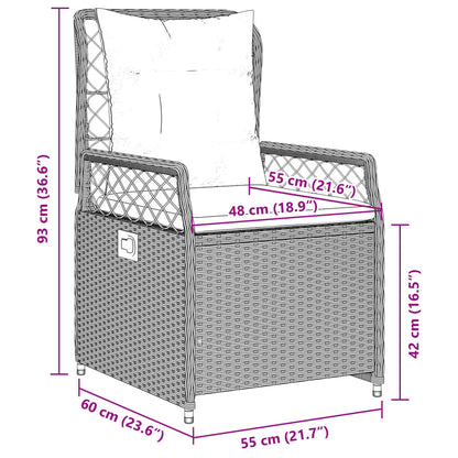 5-Delige Tuinset Met Kussens Poly Rattan
