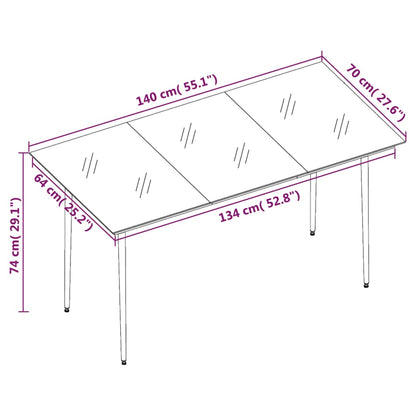 5-Delige Tuinset Met Kussens Poly Rattan