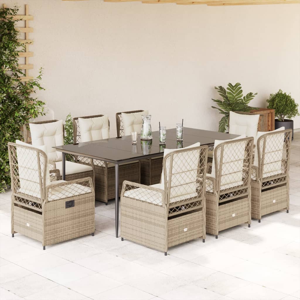 5-Delige Tuinset Met Kussens Poly Rattan