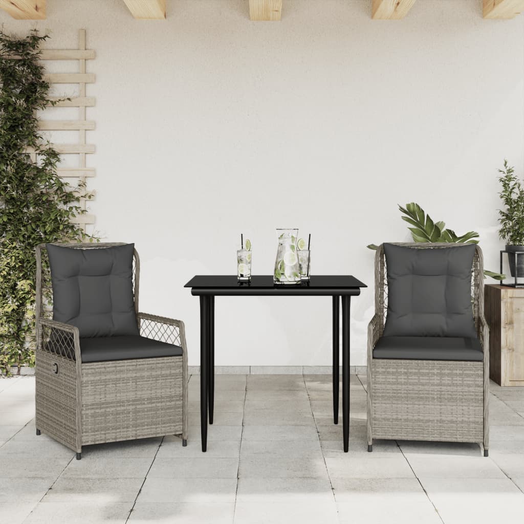 5-Delige Tuinset Met Kussens Poly Rattan