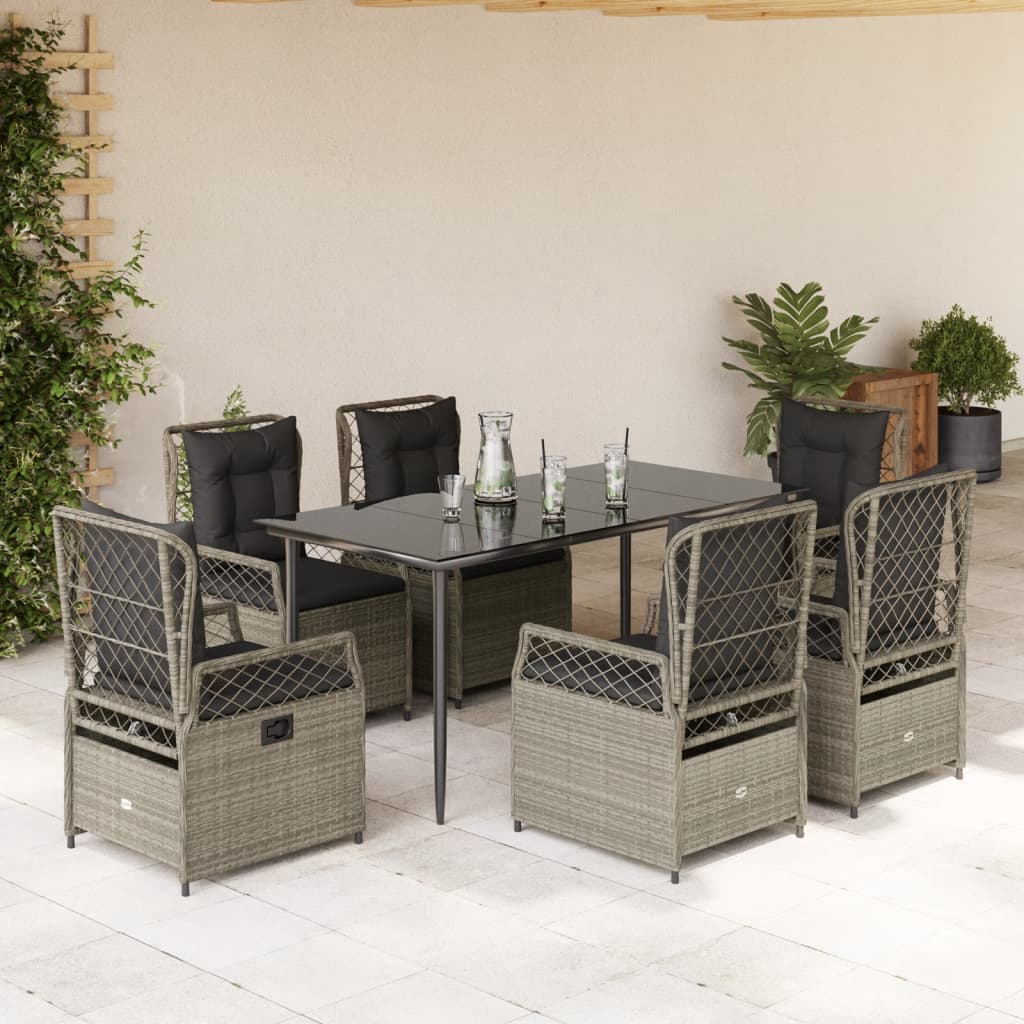 5-Delige Tuinset Met Kussens Poly Rattan