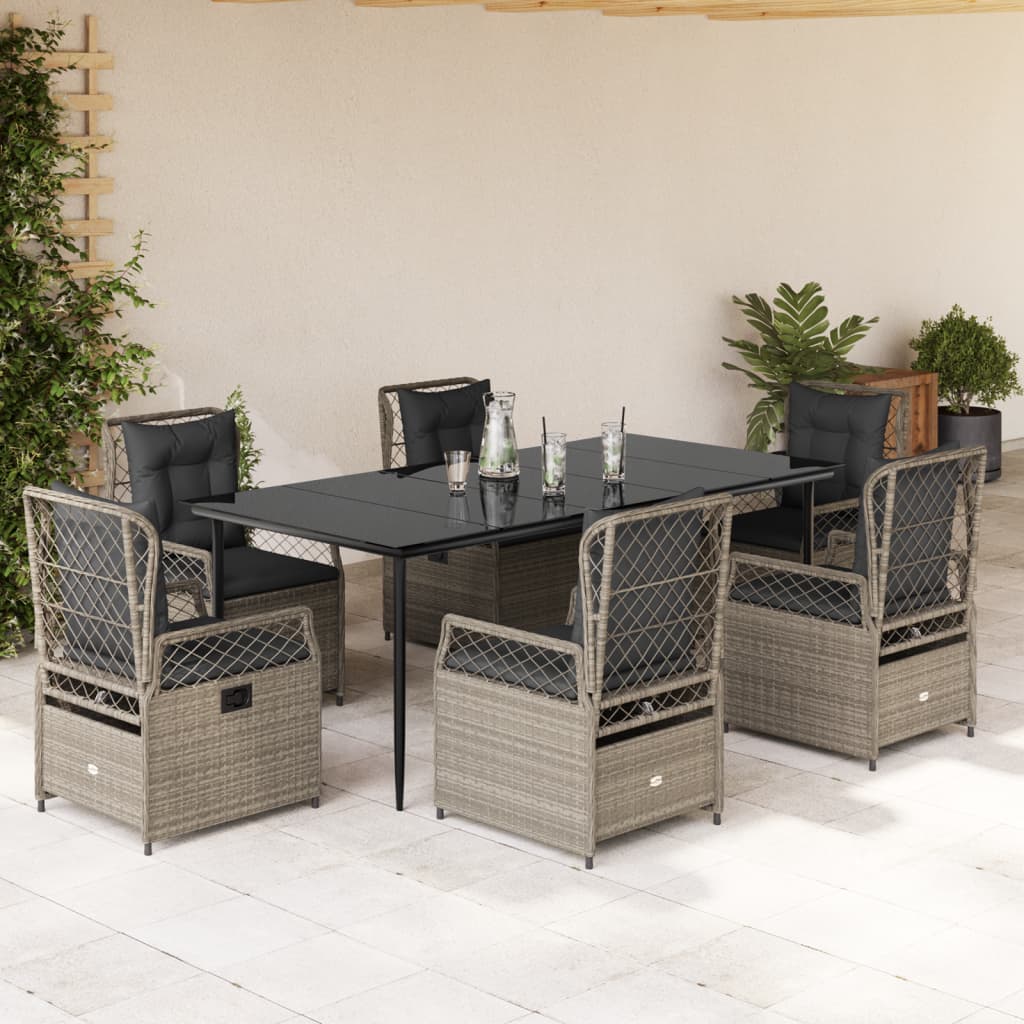 5-Delige Tuinset Met Kussens Poly Rattan