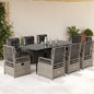 5-Delige Tuinset Met Kussens Poly Rattan