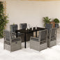 5-Delige Tuinset Met Kussens Poly Rattan