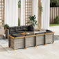 8-Delige Loungeset Met Kussens Poly Rattan