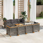 8-Delige Loungeset Met Kussens Poly Rattan